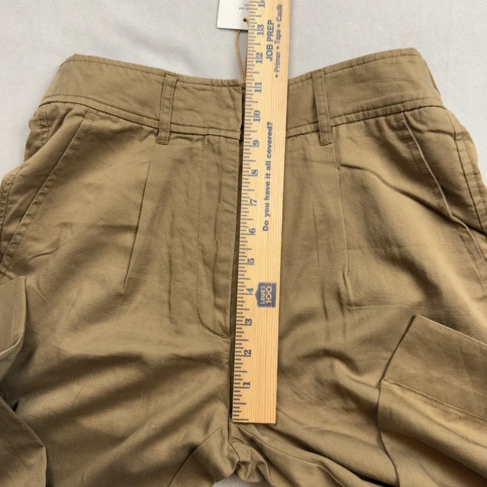 Quince Drapey Twill Tapered Trouser Baywood Tan Brown LB52279-DKBIZ01 Size 4 NWT